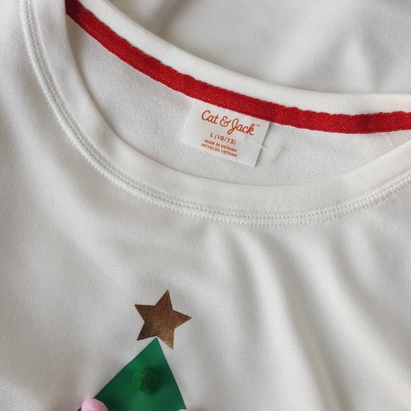Cat & Jack Christmas Top Size Girls L (10-12) - Picture 4 of 8